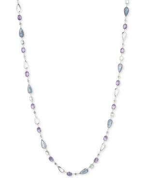 Anne Klein Silver-tone Multi-stone Necklace