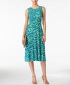 Jessica Howard Petite Sleeveless Printed Midi Dress