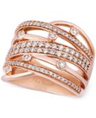 Le Vian Vanilla Gladiator Weave Diamond Ring (3/4 Ct. T.w.) In 14k Rose Gold
