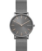 Skagen Men's Hagen Slim Dark Gray Stainless Steel Mesh Bracelet Watch 38mm