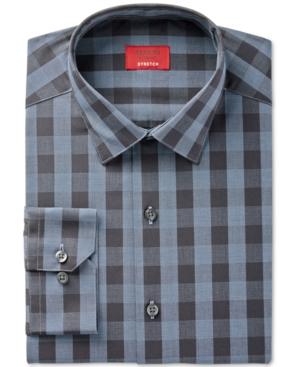 Alfani Spectrum Men's Slim-fit Night Sky Gingham Dress Shirt, Only At Macy's