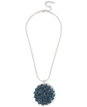 Kenneth Cole New York Silver-tone Blue Bead Woven Pendant Necklace, A Macy's Exclusive Style