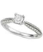 Marchesa Diamond Milgrain Engagement Ring (7/8 Ct. T.w.) In 18k White Gold, Created For Macy's