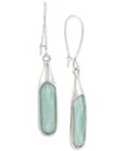 Robert Lee Morris Soho Silver-tone Aqua Stone Drop Earrings