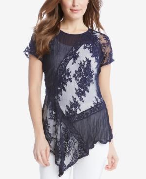 Karen Kane Lace-panel Asymmetrical Top