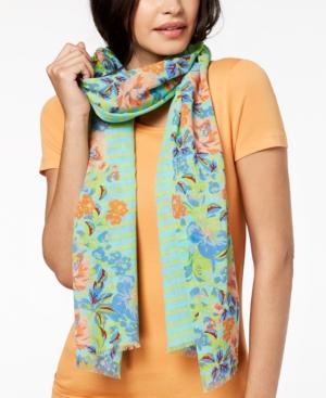 Echo Floral Trellis Cotton Scarf