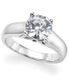 Certified Diamond Solitaire Engagement Ring In 14k White Gold (1-3/4 Ct. T.w.)