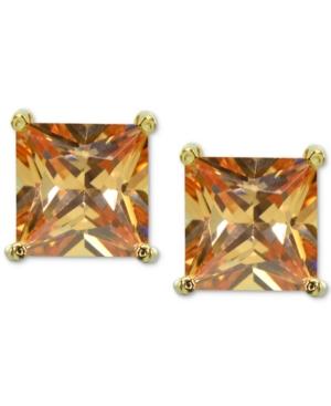 Giani Bernini Gold-tone Cubic Zirconia Square Stud Earrings, Created For Macy's