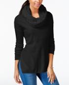 Bar Iii Faux-fur-scarf Sweater