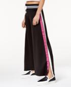 The Edit By Seventeen Juniors' Side-striped Palazzo Track Pants