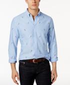 Tommy Hilfiger Men's Slim-fit Embroidered Parrot Long-sleeve Shirt