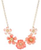 Anne Klein Gold-tone Floral Collar Necklace