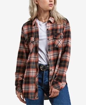 Volcom Juniors' Getting Rad Plaid Cotton Button-up Shirt