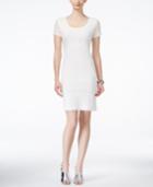 Ronni Nicole Short-sleeve Lace Sheath Dress