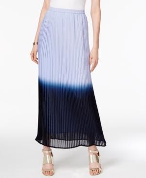 Cupio By Cable & Gauge Pleated Ombre Maxi Skirt