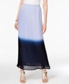 Cupio By Cable & Gauge Pleated Ombre Maxi Skirt