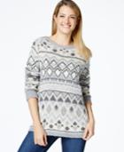 Charter Club Patterned Tunic Sweater, Only At Macy's