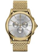 Emporio Armani Men's Swiss Chronograph Classic Gold-tone Stainless Steel Bracelet Watch 44mm Ars4012