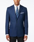 Kenneth Cole Reaction Men's Slim-fit Blue And Black Houndstooth Sport Coat