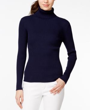 Maison Jules Long-sleeve Ribbed Turtleneck, Only At Macy's