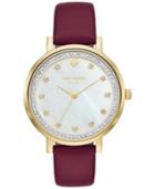 Kate Spade New York Women's Monterey Merlot Leather Strap Watch 38mm Ksw1170