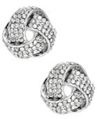 Inc International Concepts Silver-tone Pave Crystal Knot Stud Earrings, Only At Macy's