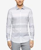 Calvin Klein Men's Long Sleeve Wide Horizontal Stripe Shirt