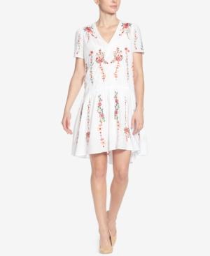 Catherine Catherine Malandrino Printed V-neck Dress