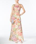 Tahari Asl Printed Sequined Gown