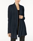 Charter Club Ribbed Shawl Cardigan, Created For Macy's