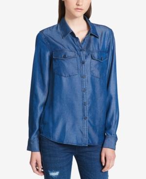 Dkny Button-front Denim Shirt