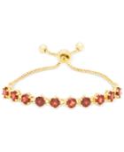 Garnet Adjustable Slide Bracelet (3 Ct. T.w.) In 18k Gold Plating
