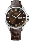 Hugo Boss Men's Driver Brown Leather Strap Watch 44mm 1513037