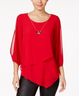 Bcx Juniors' Cold-shoulder Tiered Blouse