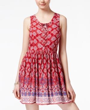 American Rag Printed Lace-up Sundress, Only At Macy's