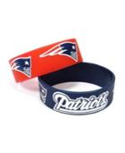 Aminco New England Patriots Wide Bracelet 2-pack