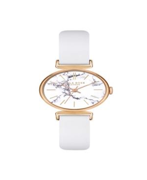 Lola Rose Calming, Ladies, White Howlite Genuine Stone Dial, White Leather Strap, 24 Mm