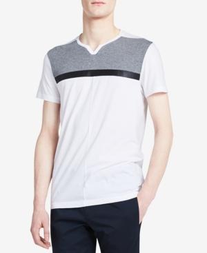 Calvin Klein Men's Classic-fit Notched Colorblock T-shirt