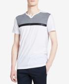 Calvin Klein Men's Classic-fit Notched Colorblock T-shirt