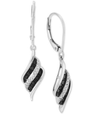 Diamond Drop Earrings (1/4 Ct. T.w.) In Sterling Silver