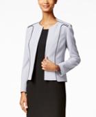 Kasper Petite Contrast-trim Jacket