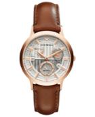 Emporio Armani Watch, Men's Automatic Meccanico Brown Leather Strap 43mm Ar4662