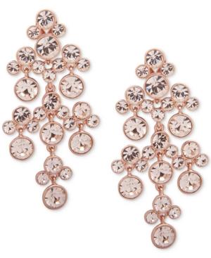 Givenchy Clear & Colored Stone Chandelier Earrings