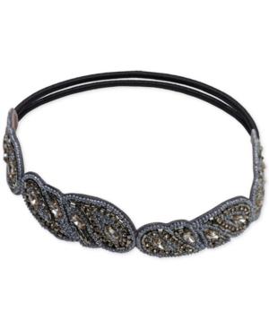 Deepa Gunmetal-tone Embellished Stretch Headband
