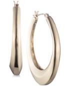 Carolee Gold-tone Sculptural Hoop Earrings
