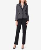 Tahari Asl Contrast-trim Framed Pantsuit