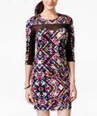 Material Girl Juniors' Printed Illusion Sheath Dress, Only At Macy's