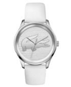 Lacoste Women's Victoria White Leather Strap Watch 38mm