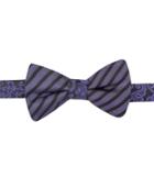 Countess Mara Men's Reversible Vine & Stripe To-tie Bow Tie