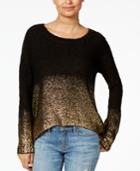 One Hart Juniors' Metallic-trim Sweater, Created For Macy's